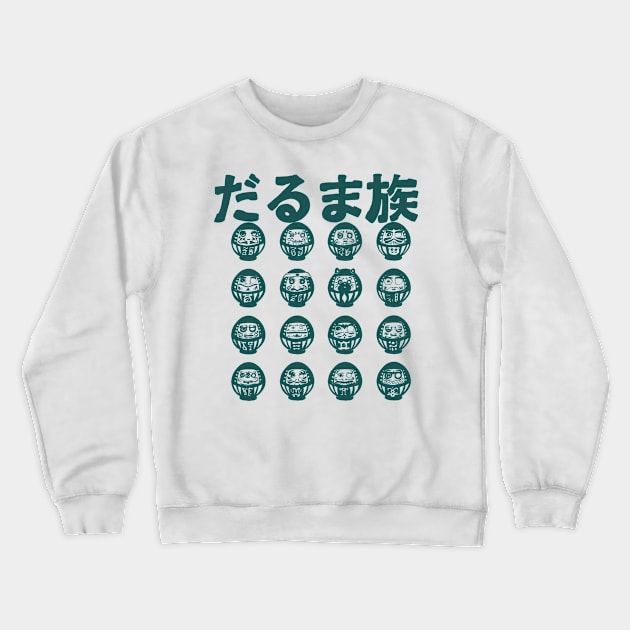 The Daruma tribe (monochrom version) Crewneck Sweatshirt by TomiAx